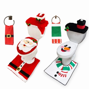 Scary Lights 10 Pcs Santa and Snowman Bathroom Decoration Mystical Accents