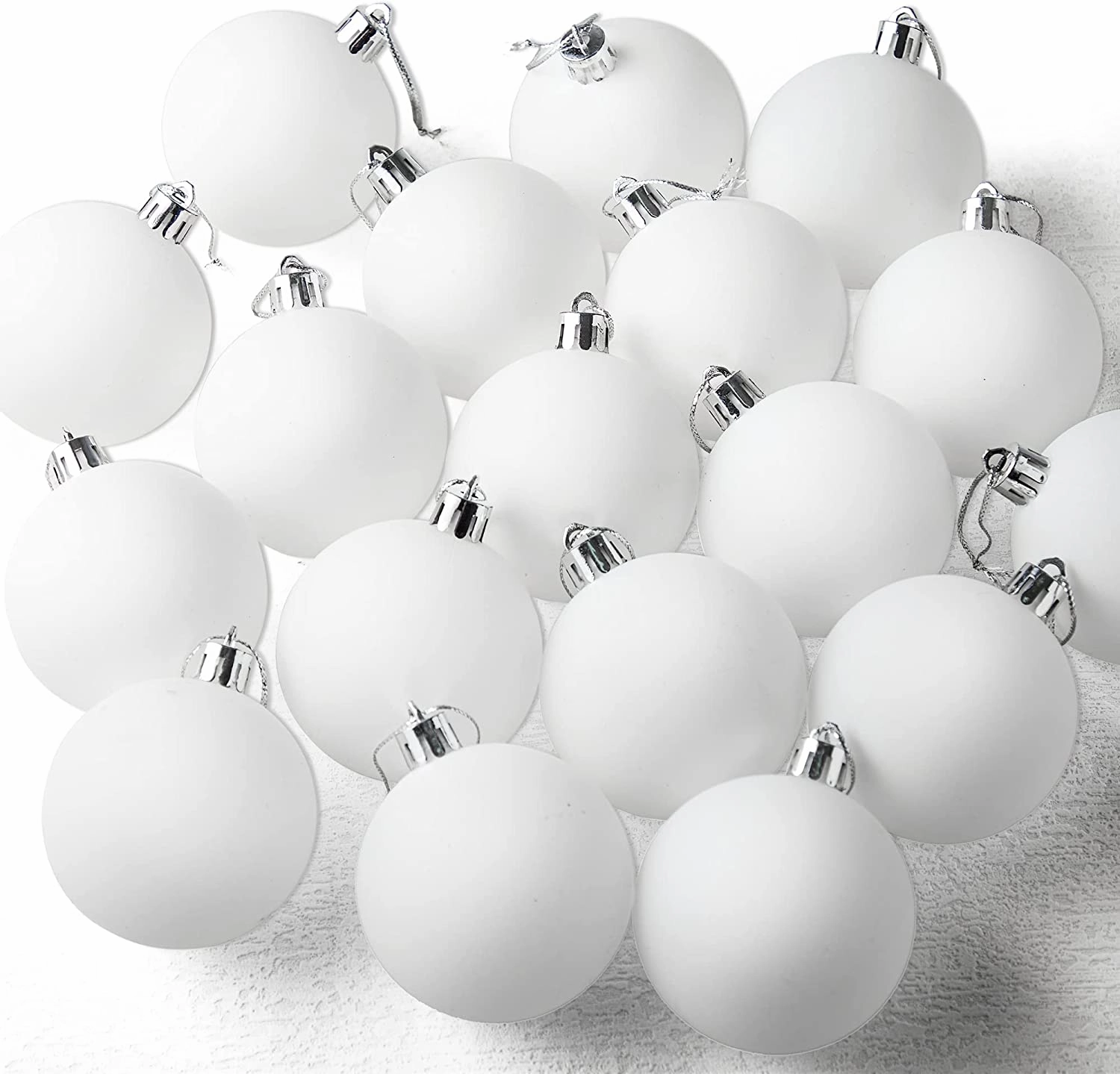Wicked Accessories 18Pcs Blank White Ball Ornaments for DIY