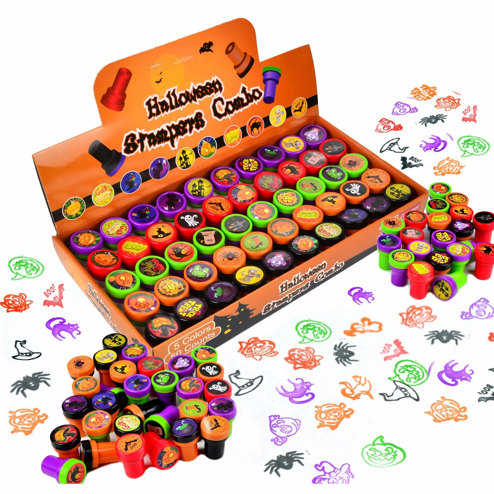 1.5in Halloween Stampers, 50 Pcs Whimsical Crafts
