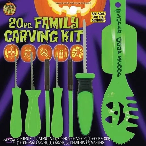 Whimsical Masks Monster Supplies 20-Piece Family Carving Kit