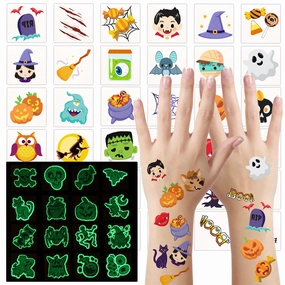 300  Assorted Halloween Temporary Tattoos Charming Accessories Wicked Props