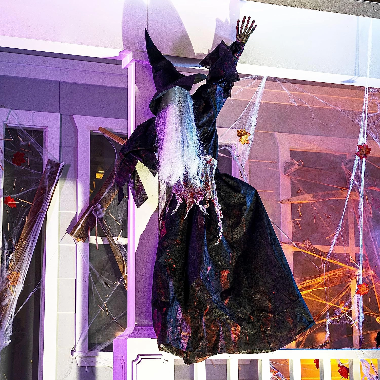 38.6in Witch Wall Climber Decoration Frightening Ornaments Mysterious Crafts