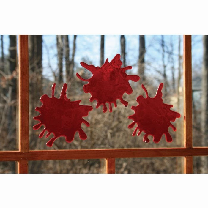 3-D Bloody Window Decor Enchanting Accessories Frightening Ornaments