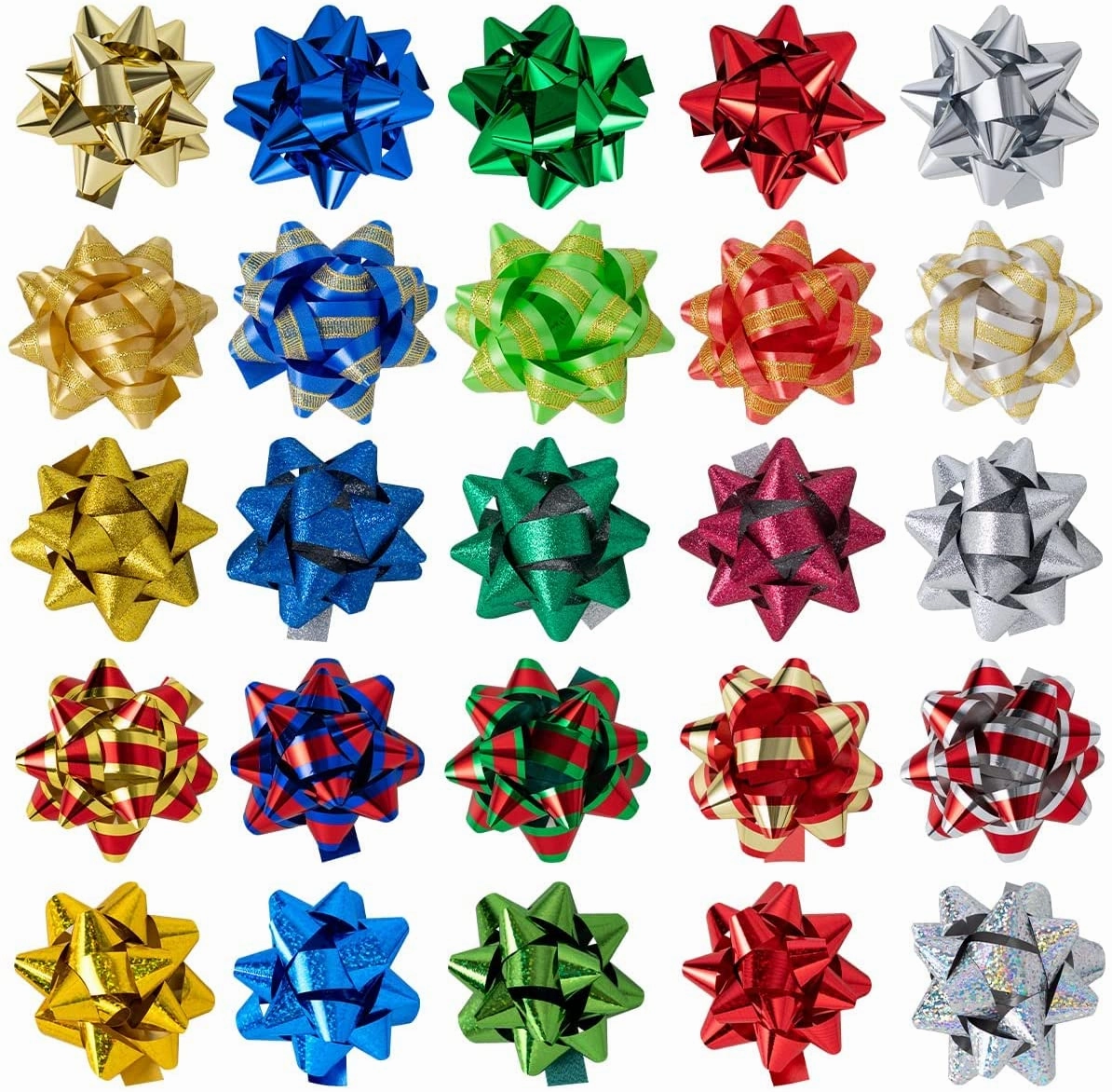 3 inch Christmas Gift Bows, 75 Pcs Enchanting Figures Frightening Accents