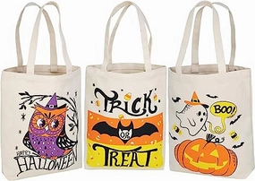 Mysterious Decor 3 Large Halloween Tote Bags