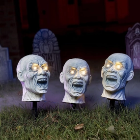 3 Pcs Halloween Zombie Yard Stake Decorations Wicked Designs