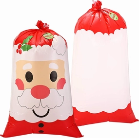 3 Piece Jumbo Holiday Santa Gift Bag Haunted Designs