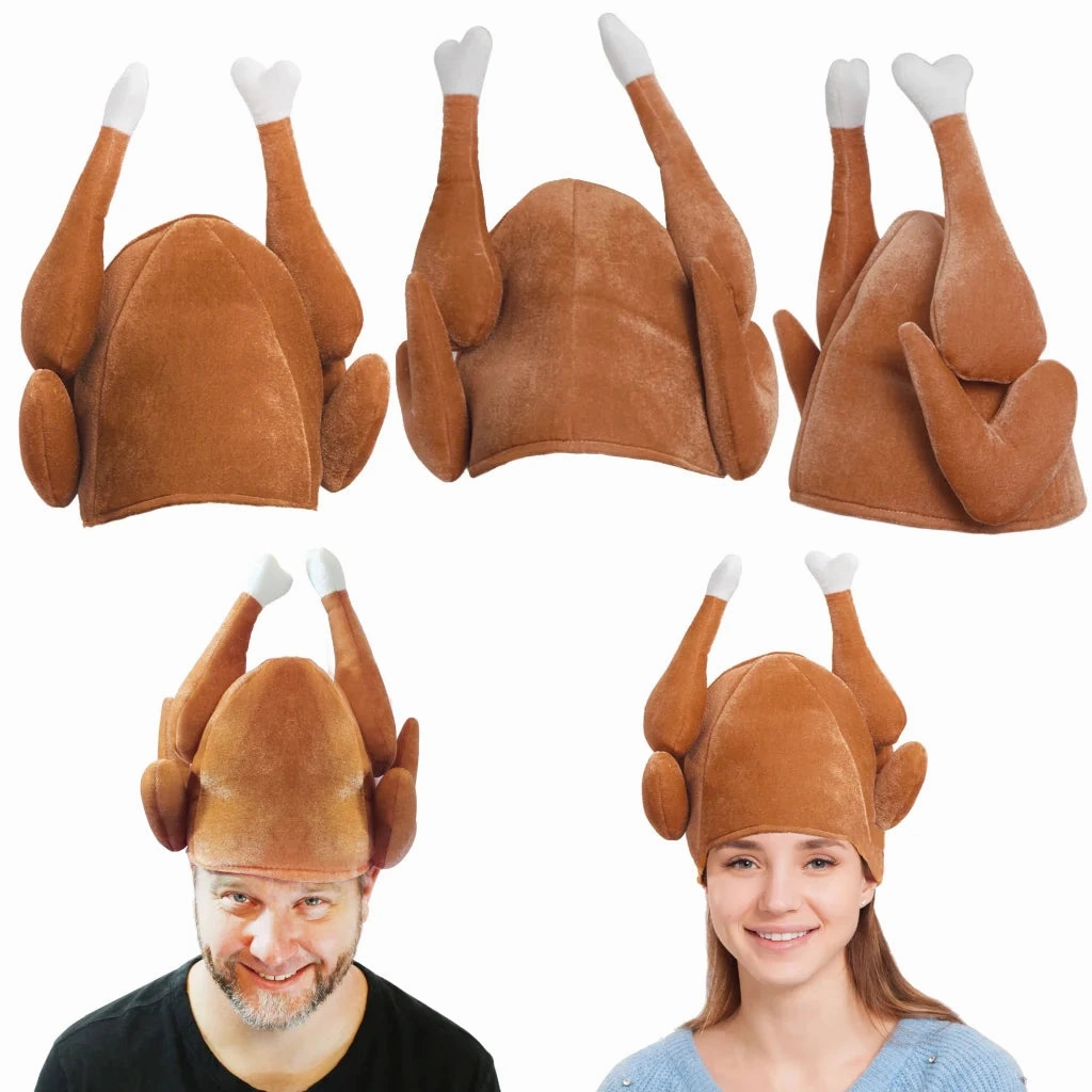 Flower Anatomy 3Pcs Plush Roasted Turkey Hat