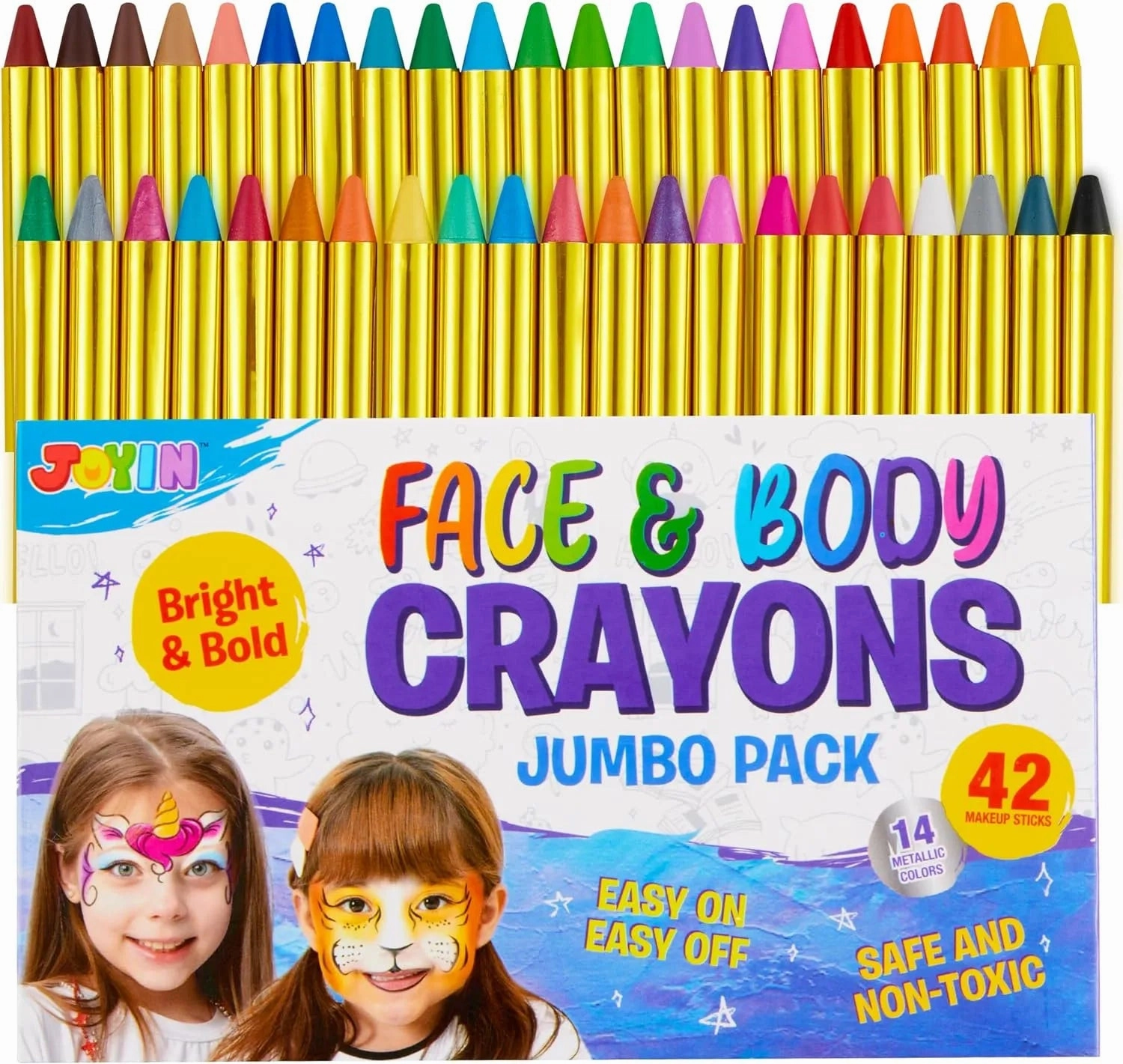 Ghostly Masks 42 Pcs Face and Body Paint Crayons