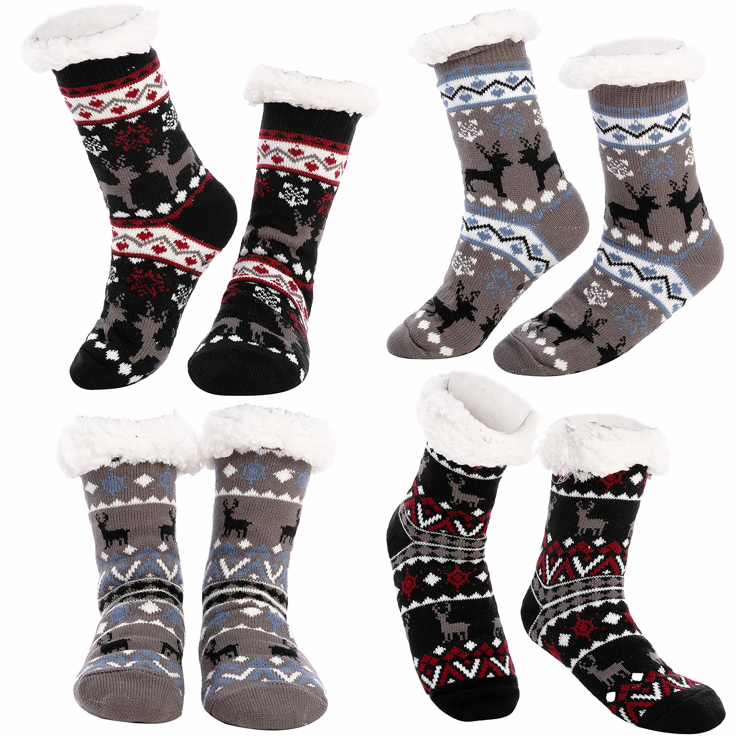 Domino Set 4 Piece Premium Fleece Crew Socks