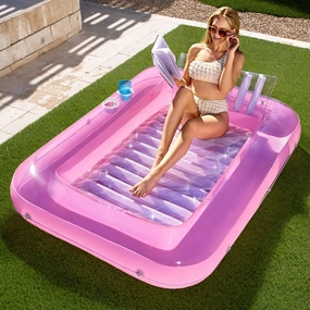 Summer Activity 70in x 46in Large Purple Suntan Tub Pool Floats Sun Tan Tub