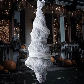 Mystical Accents 72" Halloween Hanging Cocoon Corpse for Outside Decorations
