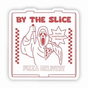 Monster Accents Mystical Lights "By the Slice Pizza Delivery" Horror and Halloween Sticker