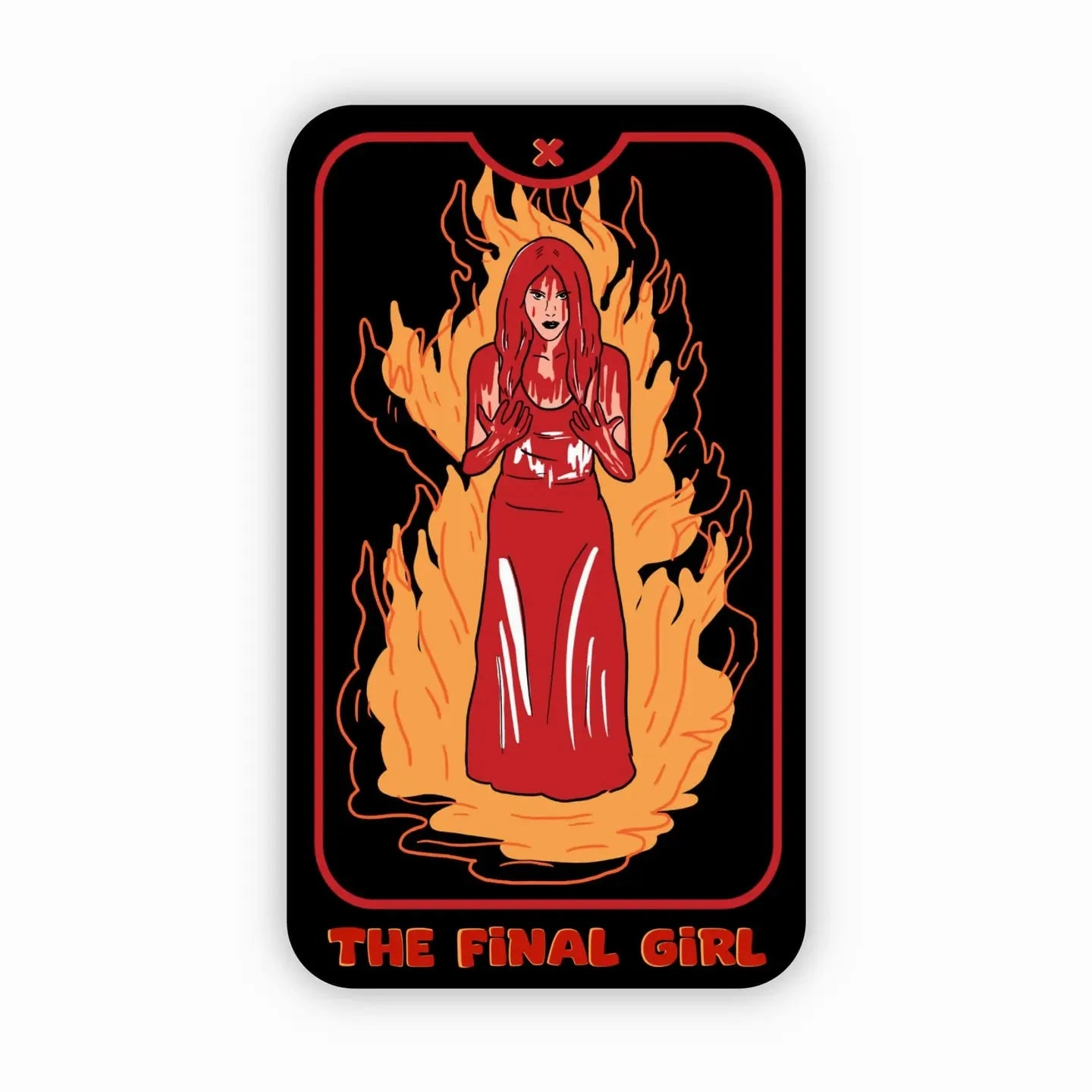 "the Final Girl" Horror Halloween Sticker Mysterious Ornaments Wicked Decor