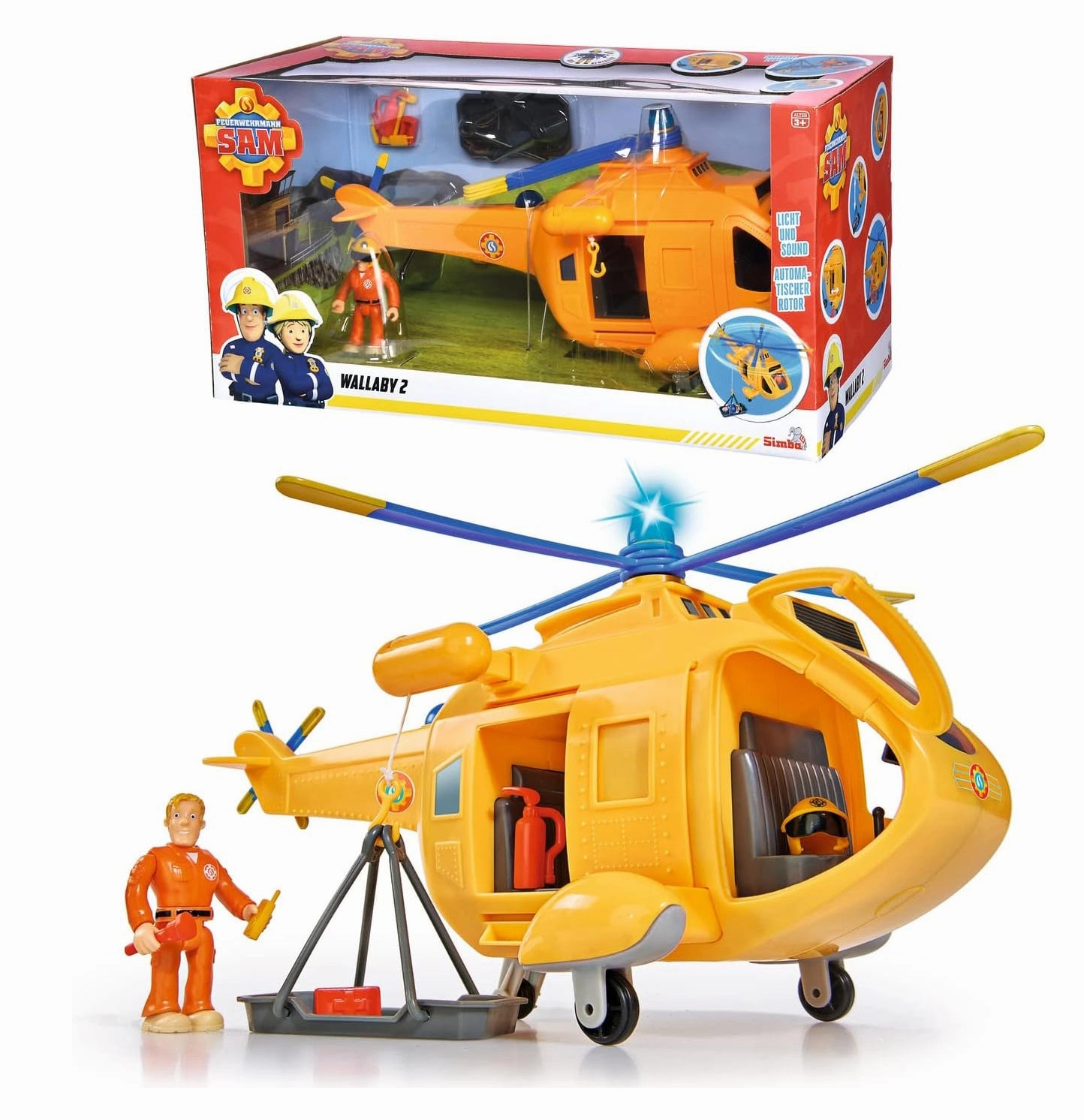 Fireman Sam Large Helicopter Wallaby II with Action Figure Director's Cut Enthusiast Class