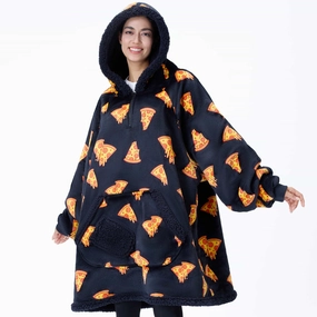 Adult Sherpa Wearable Blanket-Pizza Awareness Expand