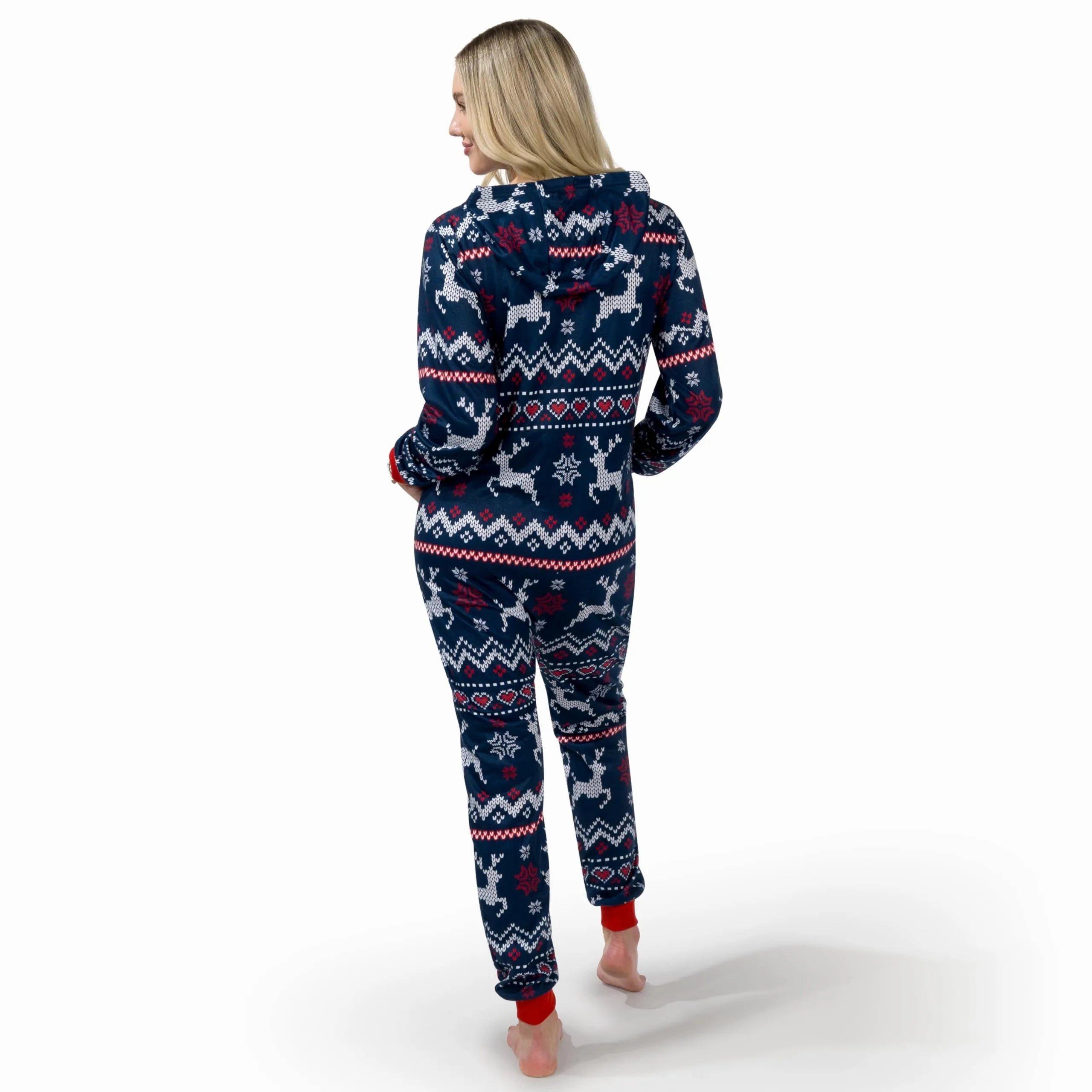 Haunted Figures Playful Party Adults Christmas Loose Hooded Pajamas