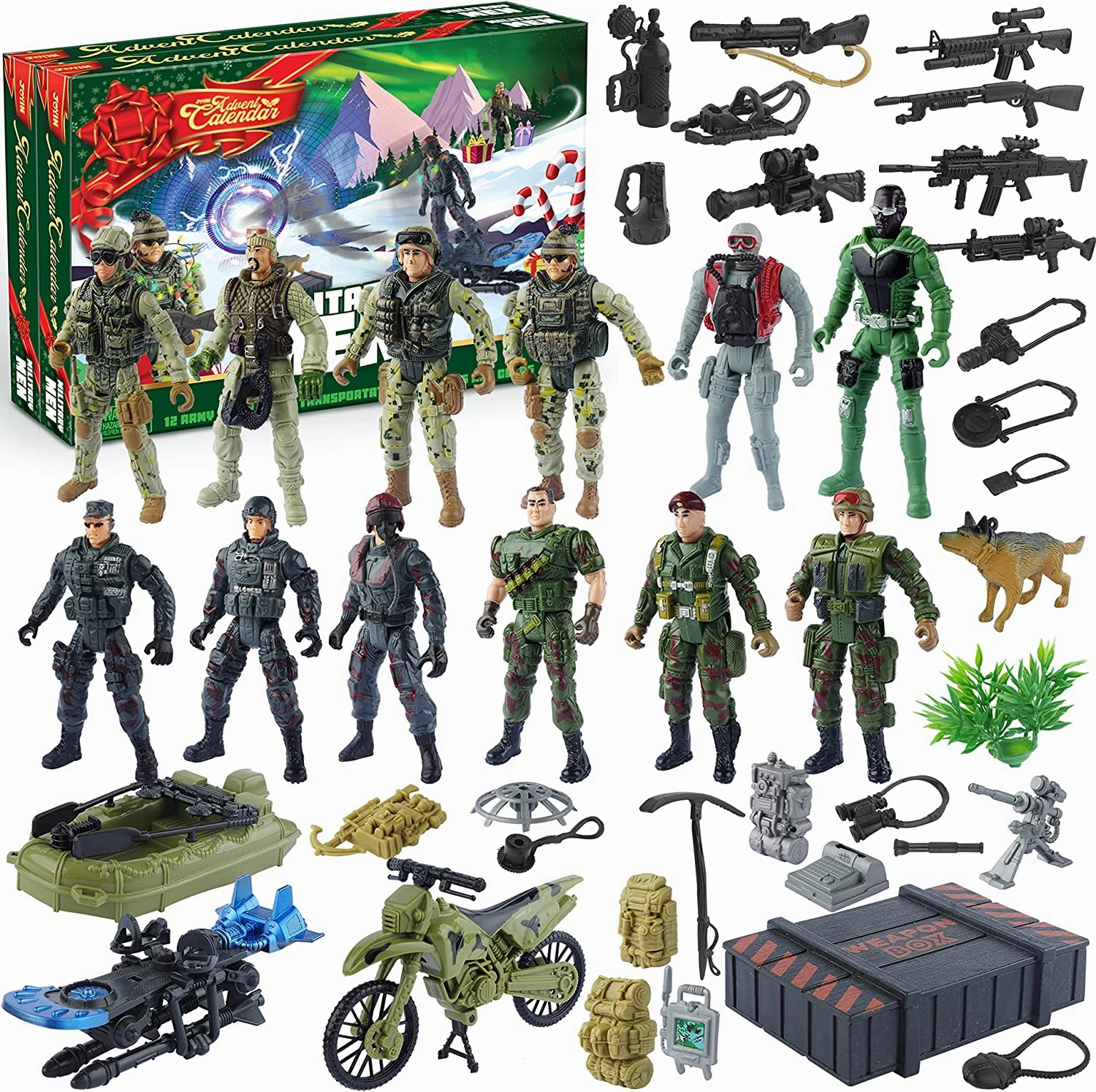 Monster Accents Advent Calendar Military Army Men