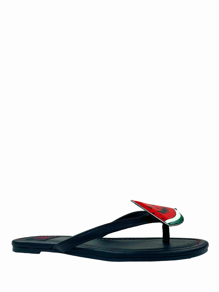 Betty Monster Melon Sandal wedge open - toe