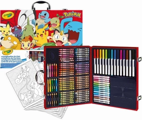 Unlocked Potential Fictional Language CRAYOLA Pokemon Artist Briefcase Creative Set with 115 Pieces