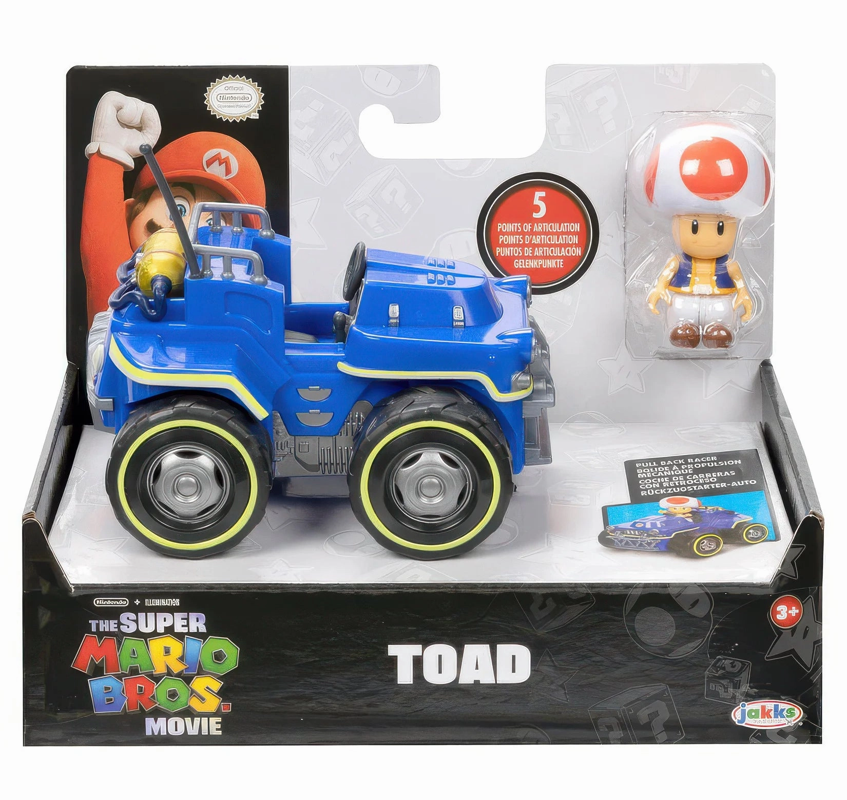 Nonprofit Support Nintendo Super Mario Movie Toad 7 cm Figure With Kart Set