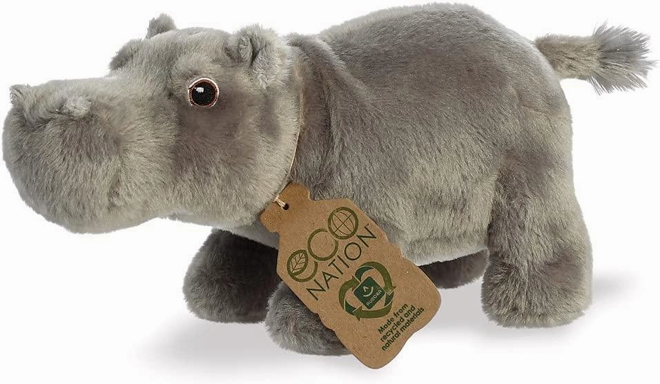 Activity Maker Mini Sack AURORA 35034 Eco Nation Hippopotamus 27cm Soft Toy