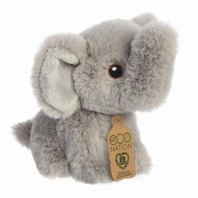 AURORA 35067 Eco Nation Mini Elephant 13cm Soft Toy Little Player Briefcase Worker