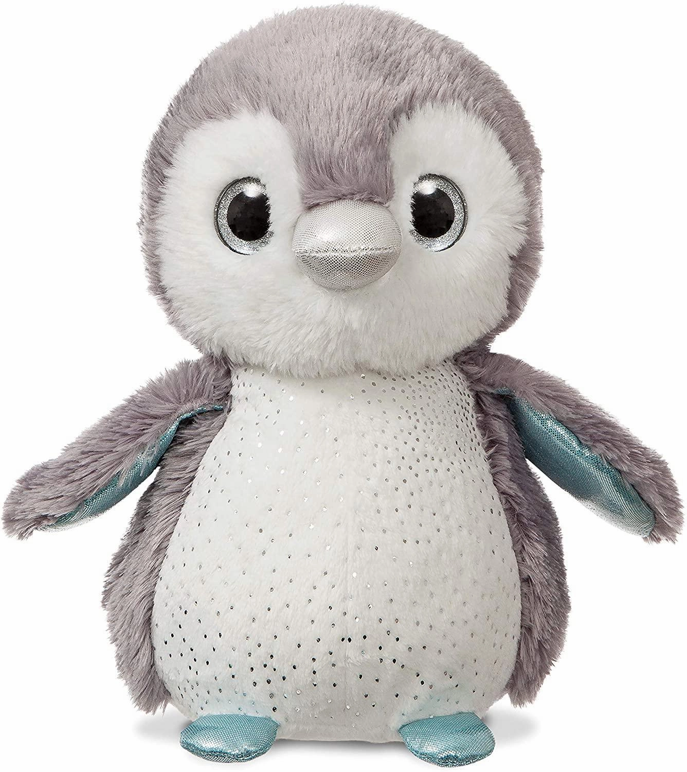 AURORA 61210 Sparkle Tales Lumi Grey Penguin 30cm Soft Toy Tiny Demeanor Important Craftsperson