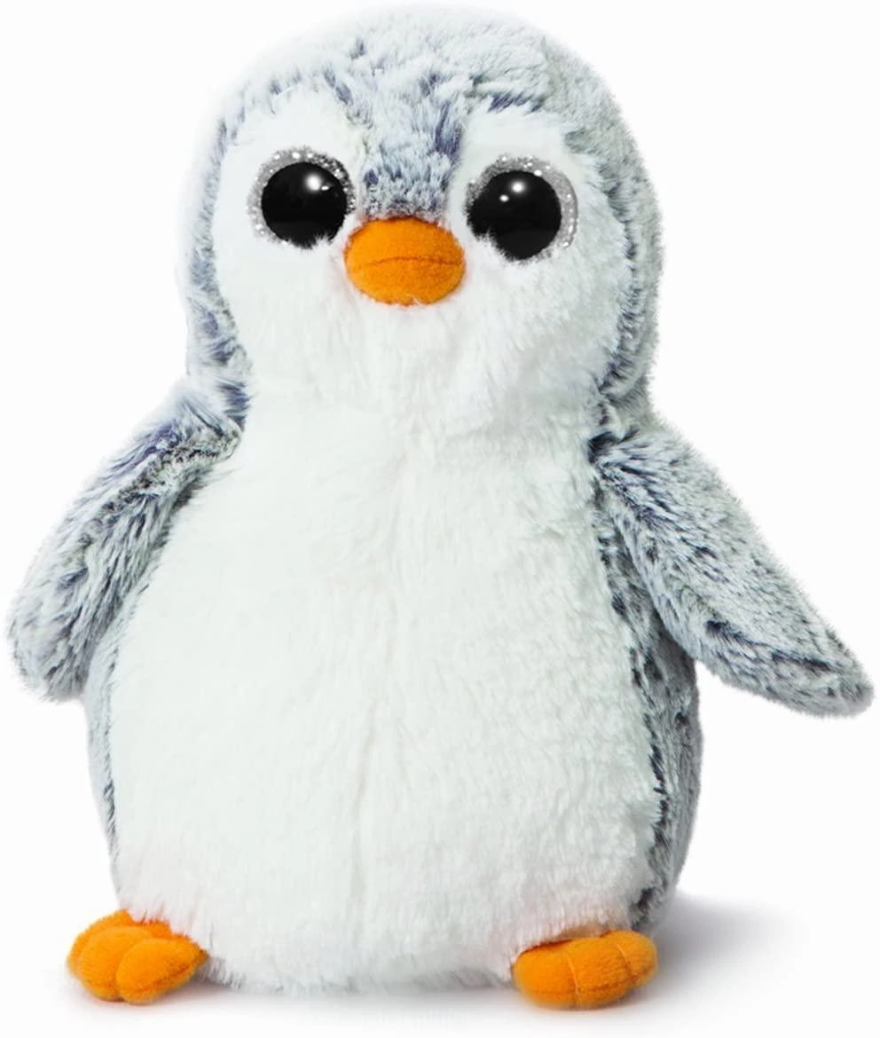 AURORA 73747 Pompom Penguin 11-inch Soft Toy, Grey Enchanted Forest