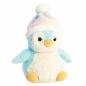 Mini Glance AURORA PomPom Penguin Wearing Hat 13cm Plush