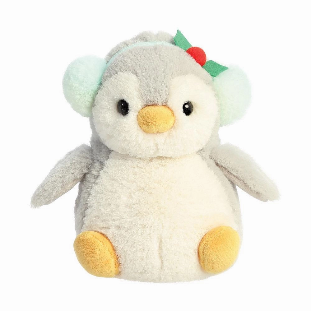 AURORA PomPom Penguin with Earmuffs 18cm Soft Toy Visionary Circle