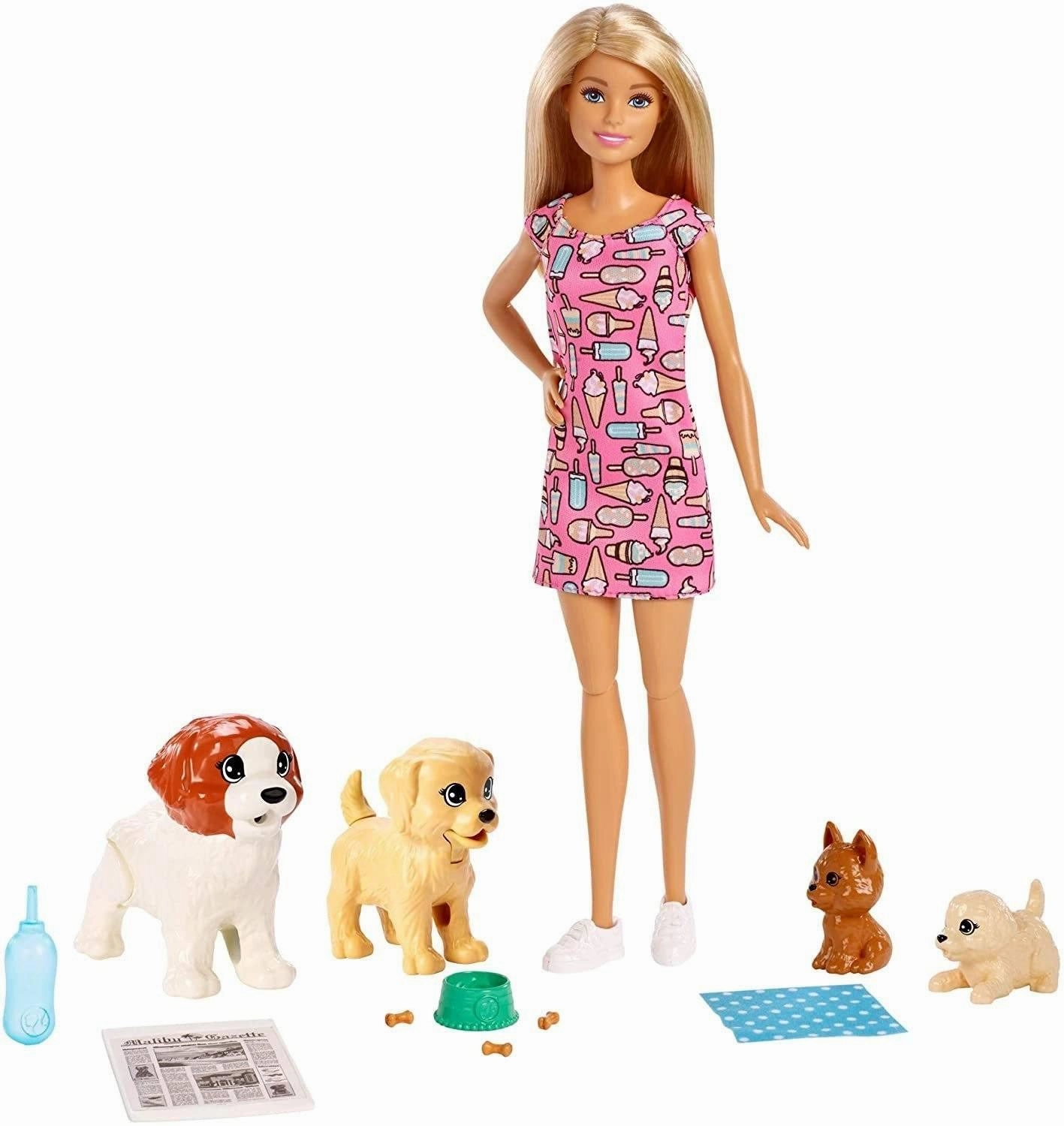 Character Flaw Combined Effort Barbie FXH08 Doggy Daycare Doll