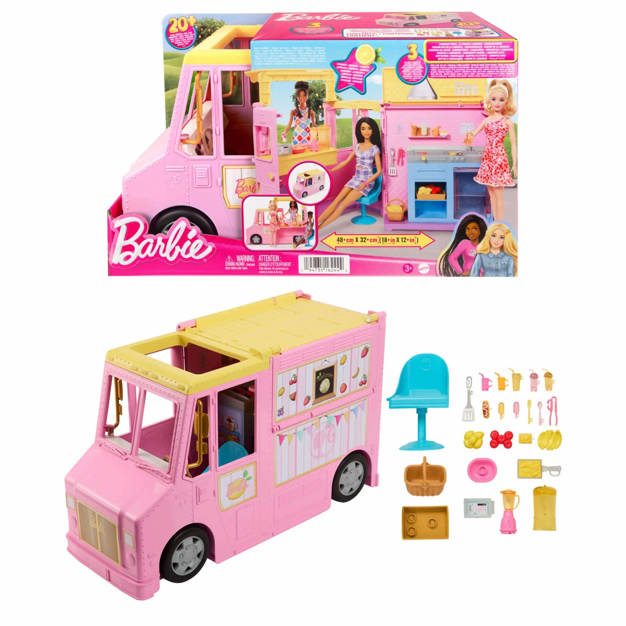Cyclically Scarce Barbie Lemonade Lemonade Truck Playset with 25 Accessories