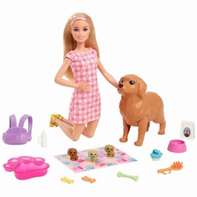 Perfect Save Barbie New Born Pups Doll And Pets Playset