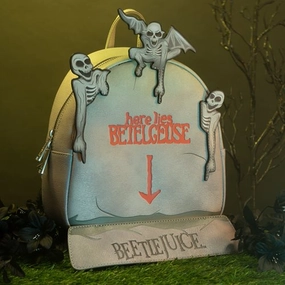 Beetlejuice Tombstone Glow-in-the-Dark Mini-Backpack - Entertainment Earth Exclusive Scary Treats Creepy Supplies