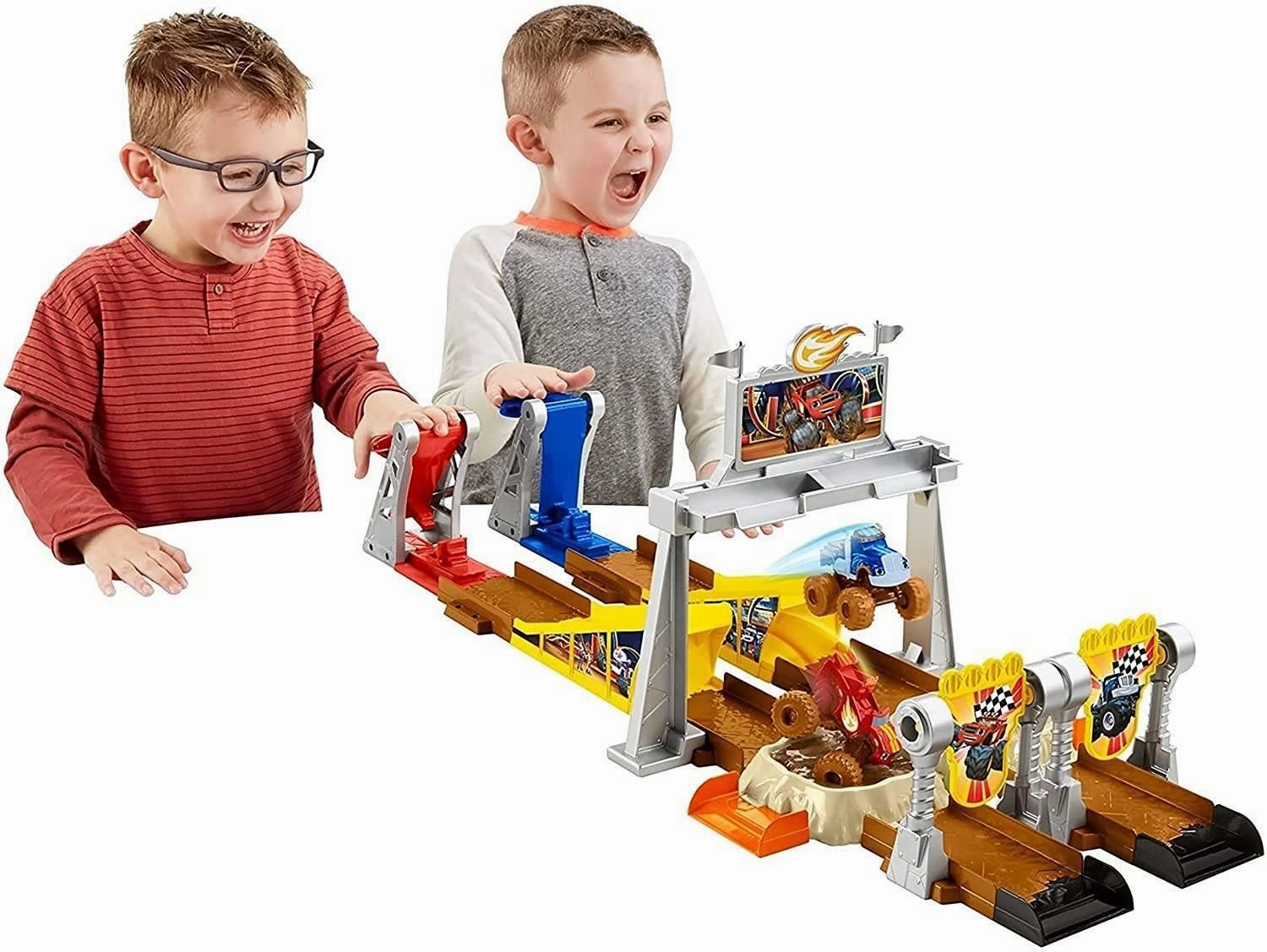 Developer's Intent Top Ranking Blaze and the Monster Machines Mud-Pit Race Track Vehicle Playset