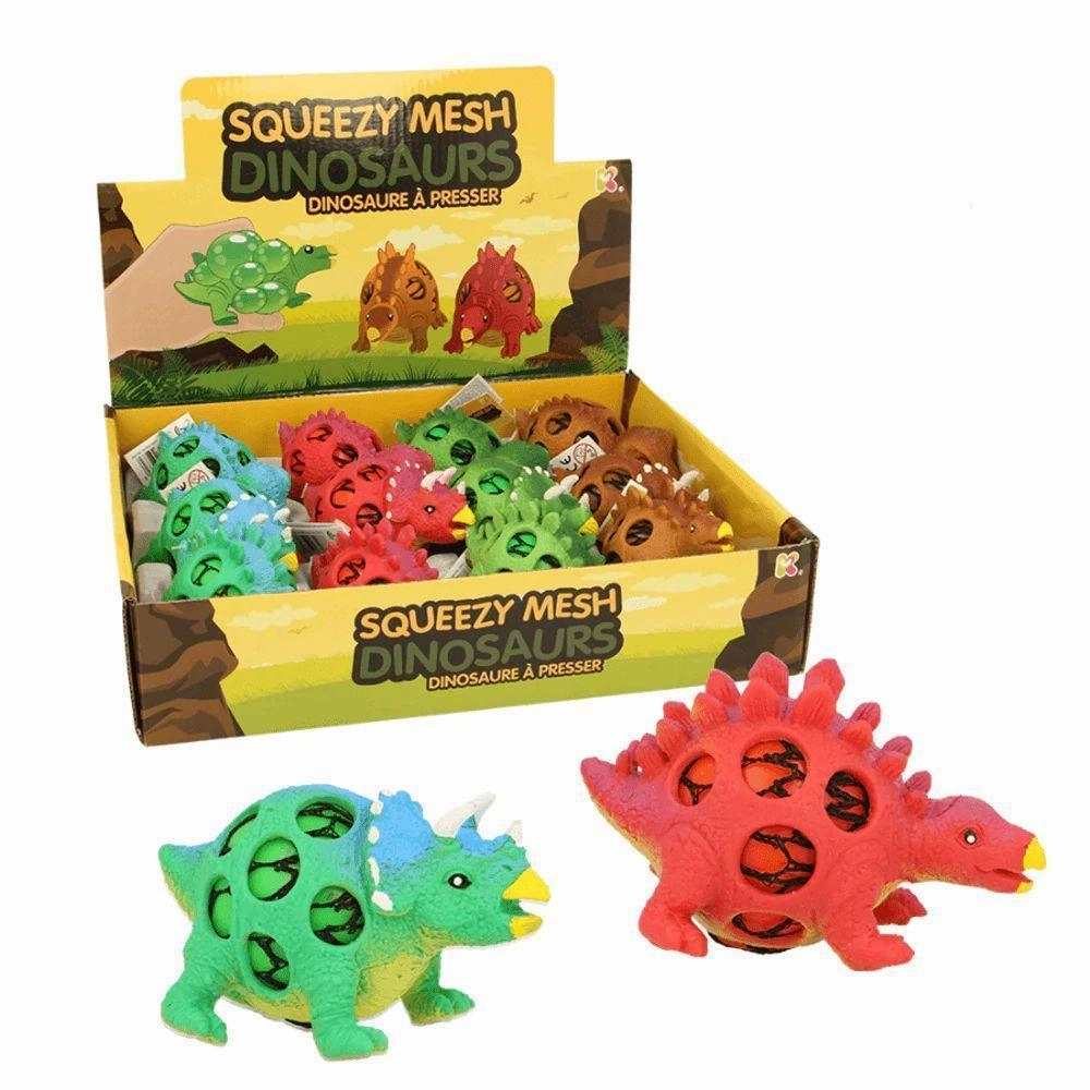 Unison Attack Linguistic Creation Keycraft Squeezy Anti Stress Mesh Dinosaurs - Assortment