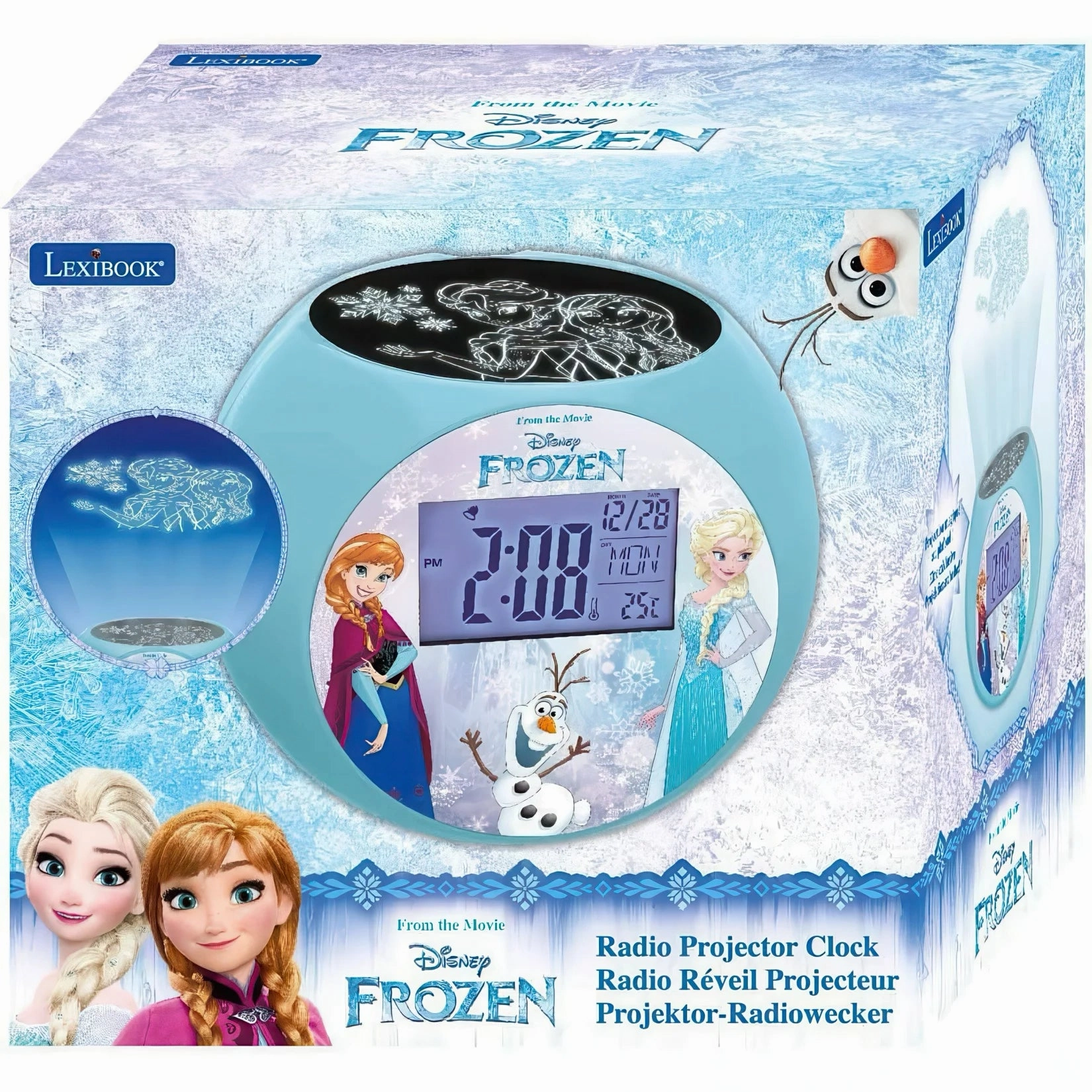 Lexibook Disney Frozen Projector Alarm Clock Accessibility Options Routine Operation