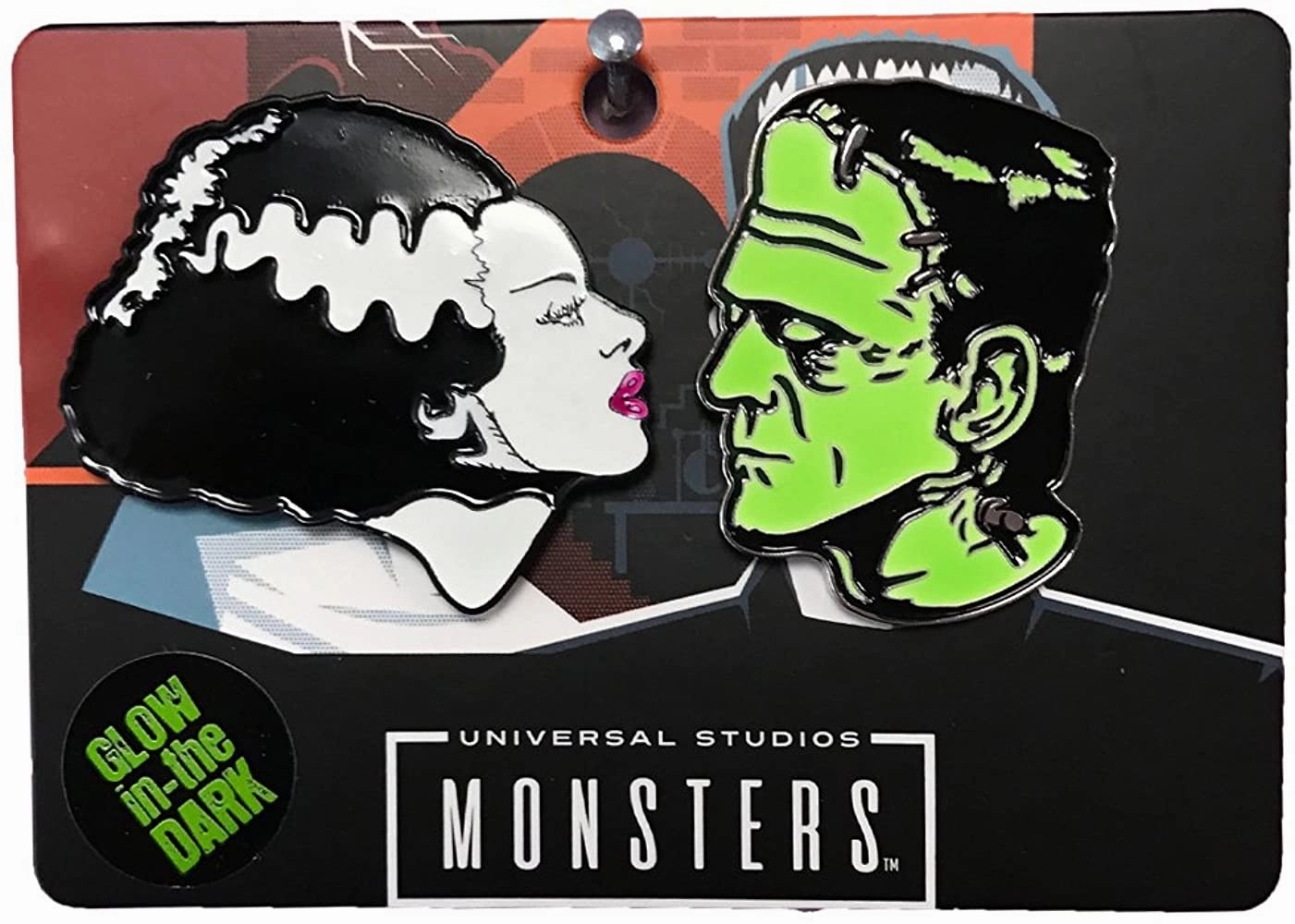 Eerie Accessories Bride & Frankenstein Enamel Pin Set