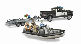 Consultant Grade Cultural Awareness BRUDER RAM 2500 Police Pickup Truck and Boat Playset