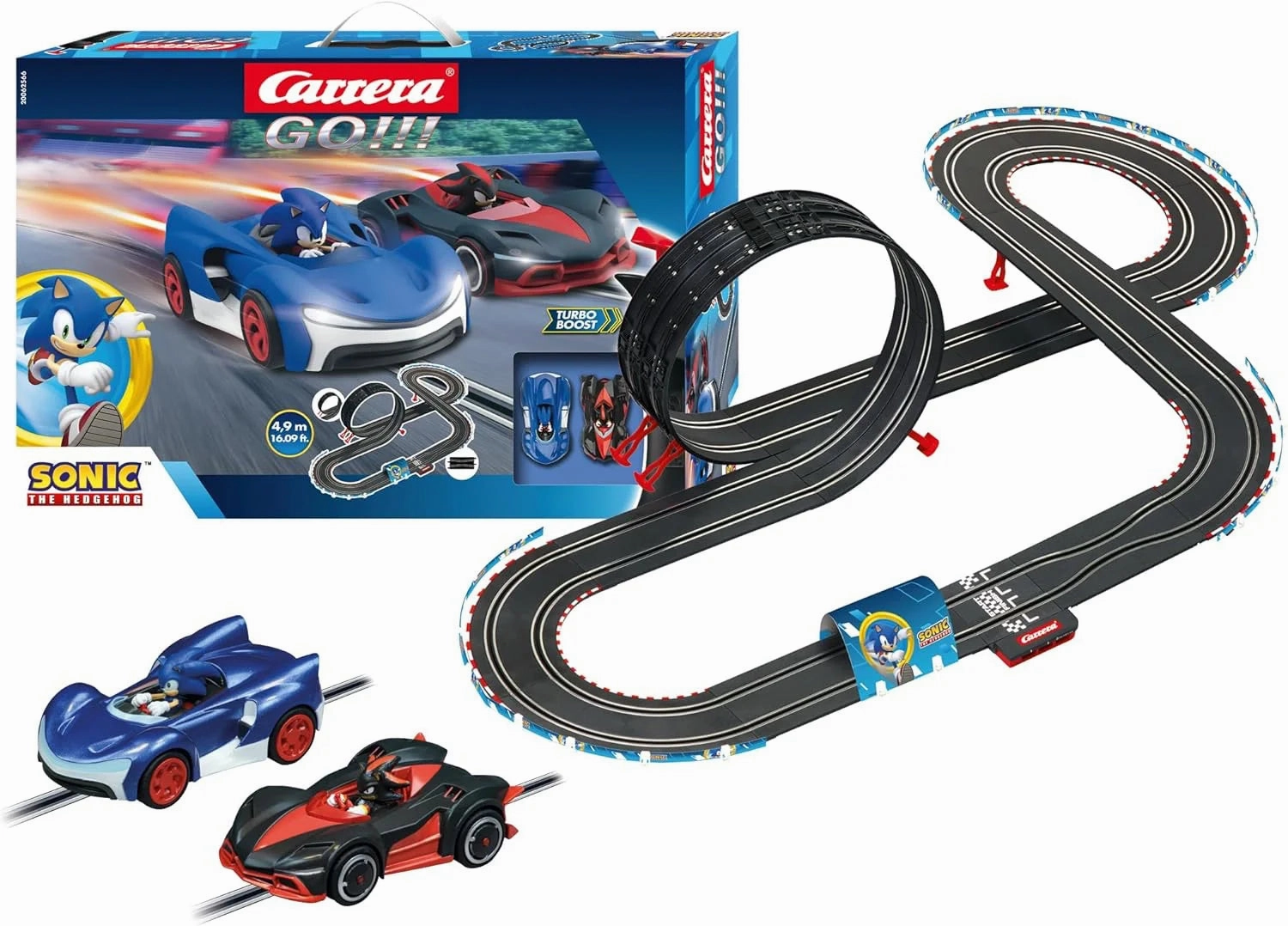 Next generation Carrera GO!!!  Sonic The Hedgehog Slot Car Racing Track 4.9m