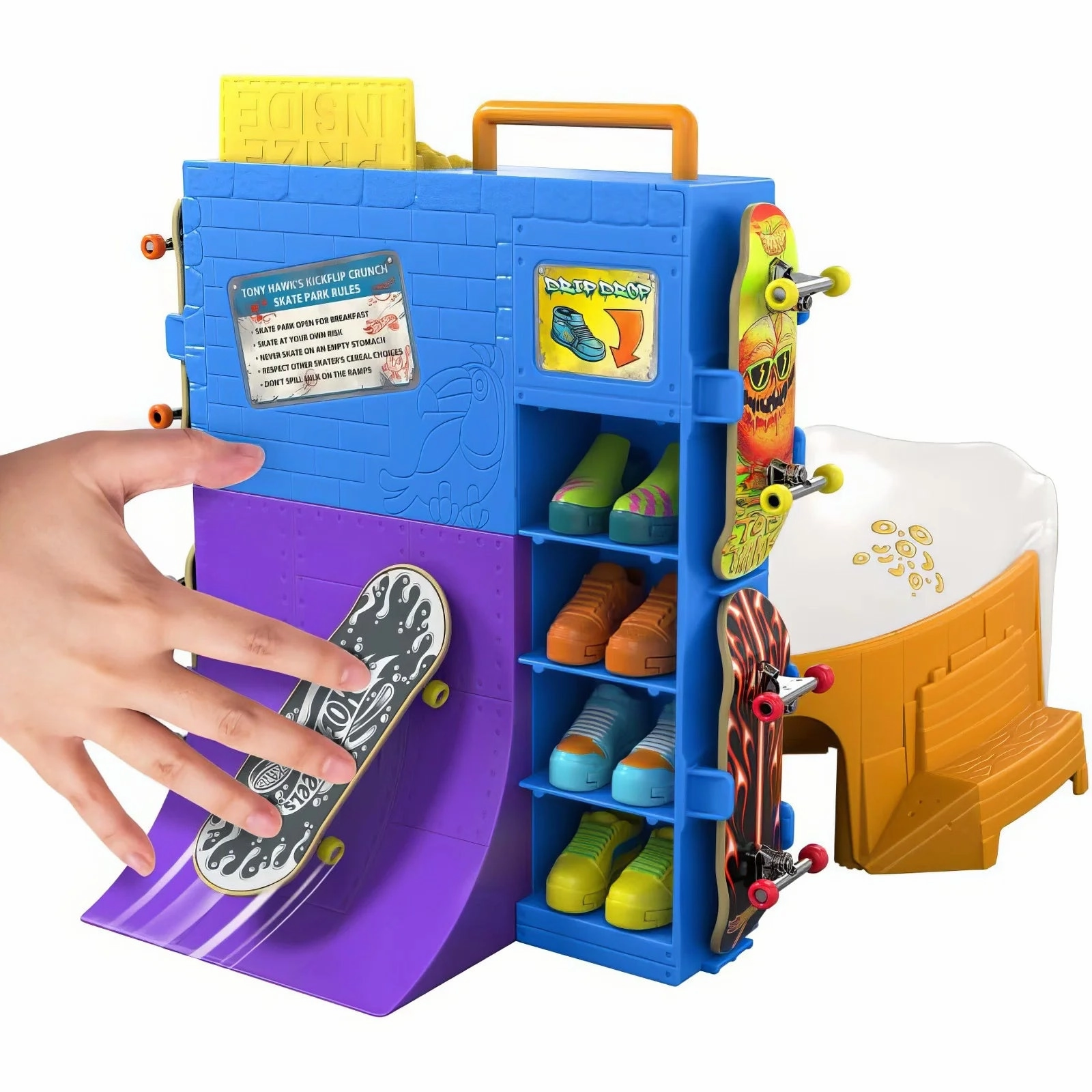 Hot Wheels Skate Tony Hawk Cereal Bowl Fingerboard Set Trigger Warning