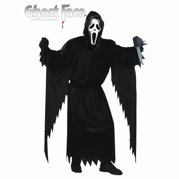 Ghost Face Adult Costume Creepy Party Wicked Lights
