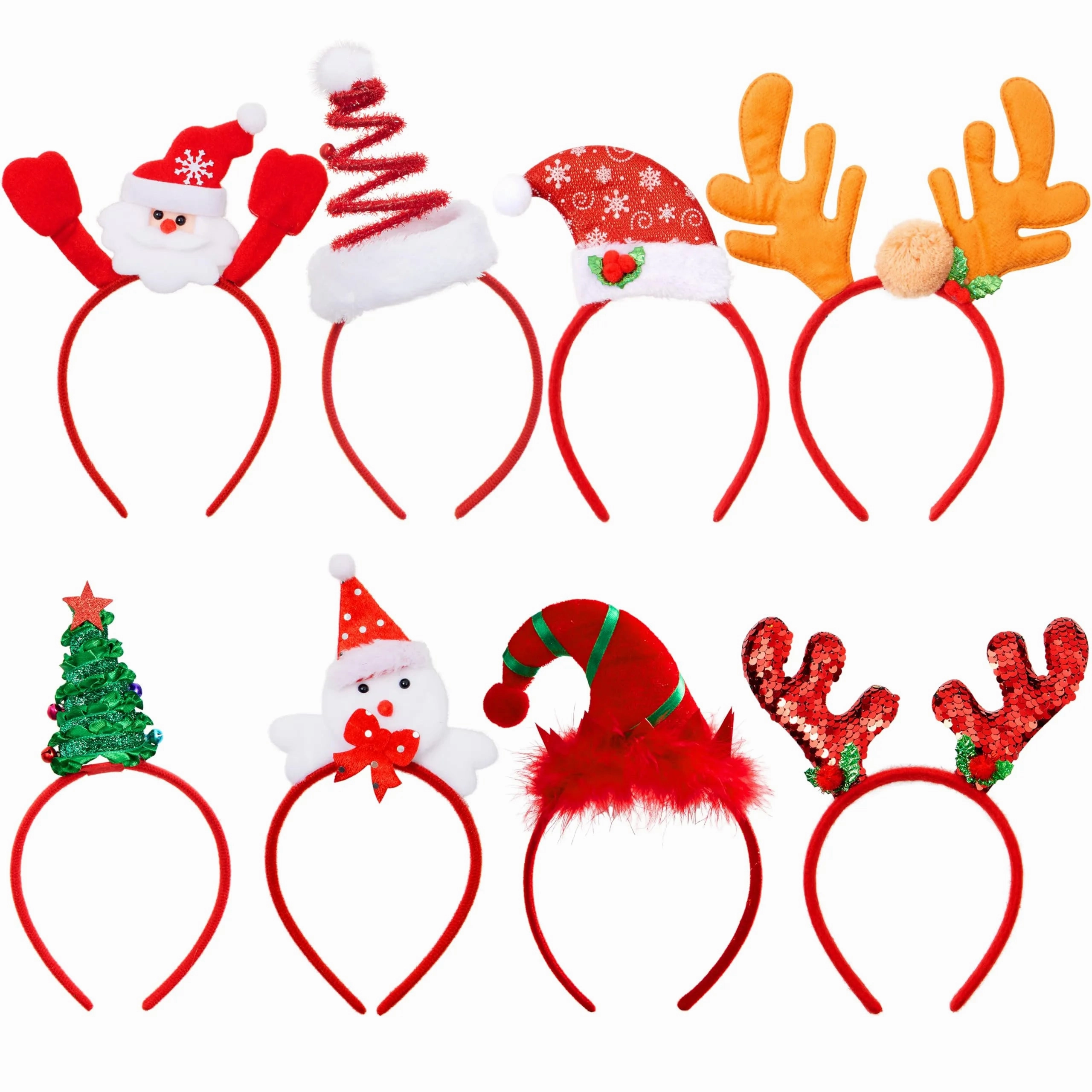 Wicked Accessories 16PCS Christmas Holiday Cute Headbands, Great Fun and Festive