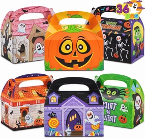 Mystical Ornaments Cardboard Treat Boxes, 36 Pcs