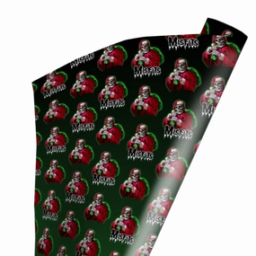 MISFITS - CRIMSON CRINGLE WRAPPING PAPER Spooky Accents Ghostly Props