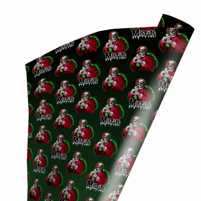 MISFITS - CRIMSON CRINGLE WRAPPING PAPER Spooky Accents Ghostly Props