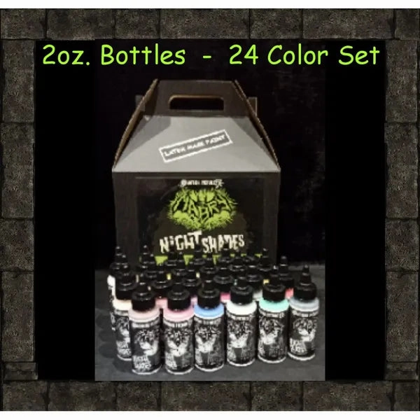 Enchanting Accessories Charming Masks NIGHT SHADES Rubber Mask Paint - 2 oz SET