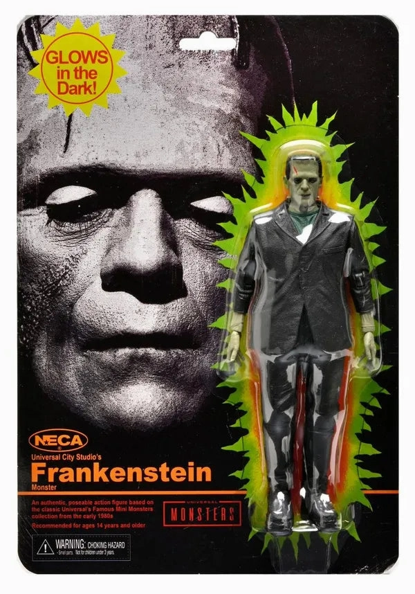 Fantastic Figures Wicked Decorations Universal Monsters - 7" Scale Action Figure - Retro Glow in the Dark Frankenstein Monster