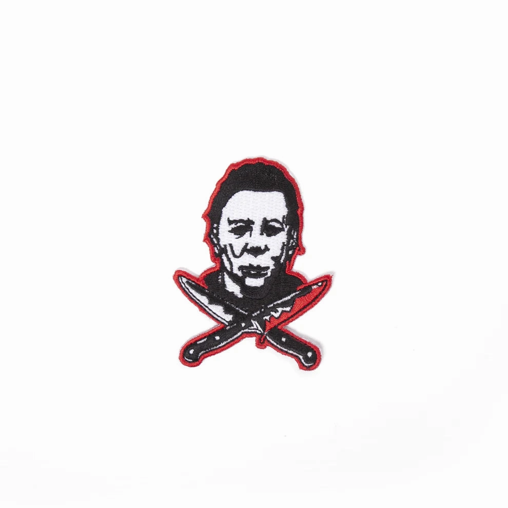 Halloween 2 Michael Myers Crossed Knives Embroidered Patch Mystical Crafts Charming Masks